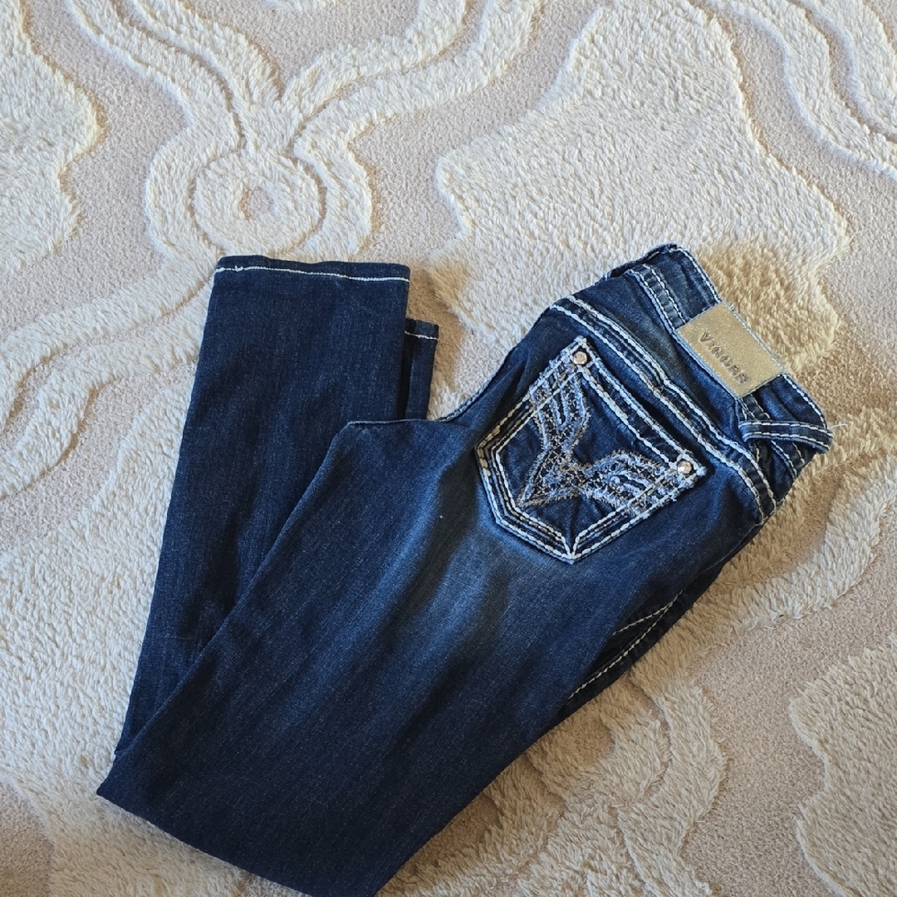 Vigoss Dark Indigo Women's Cropped Jeans